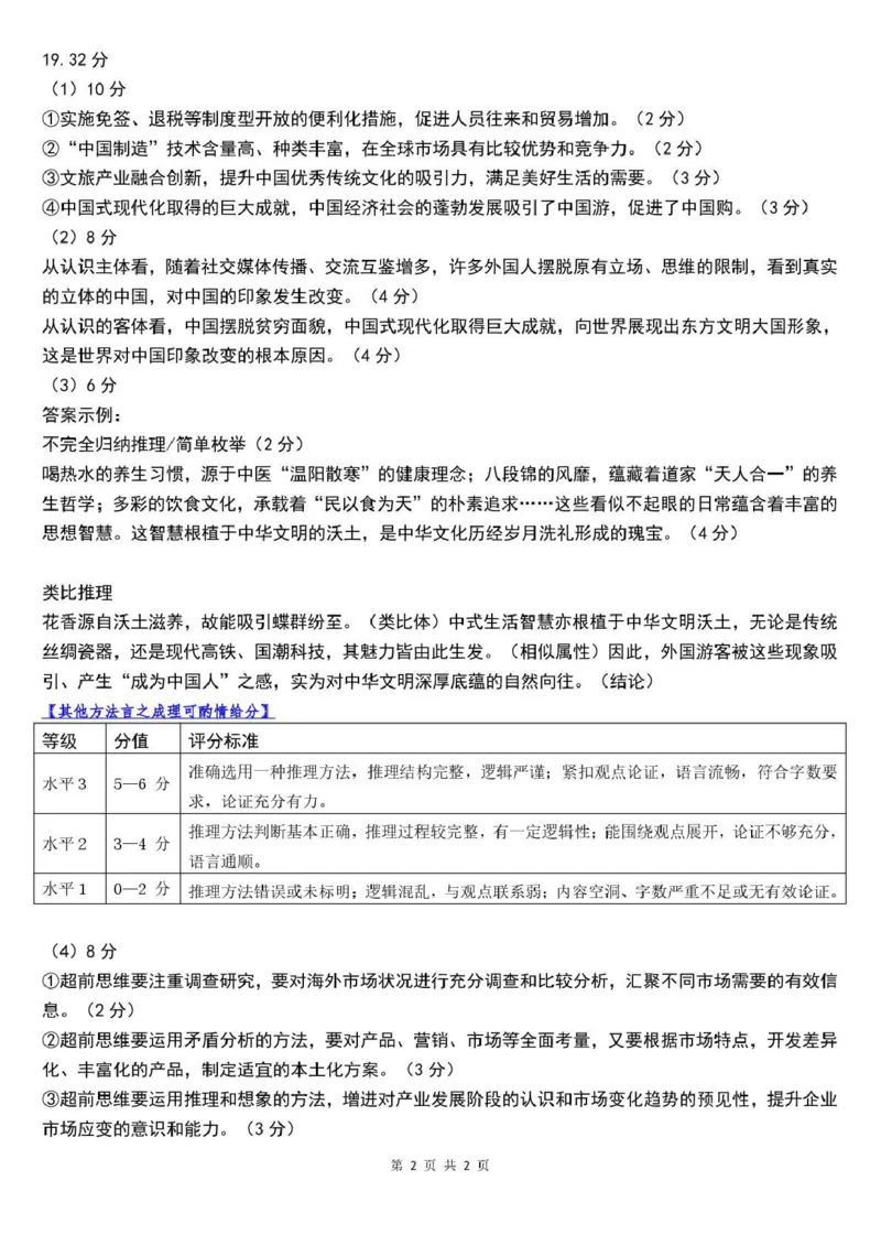 赤峰市2026年高三3&middot;20模拟测试政治答案_2024-2026高三（6-6月题库）_2026年03月高三试卷_260328内蒙古赤峰市2026年高三3&middot;20模拟测试（全科）
