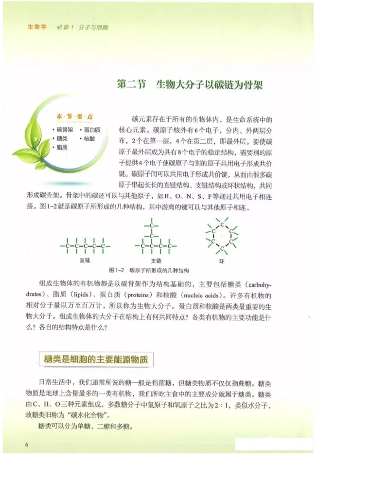 2019新浙科版高中生物必修1《分子与细胞》电子课本_高中电子课本_最新版高中全科高清电子课本_6高中生物课本_浙科版高中生物