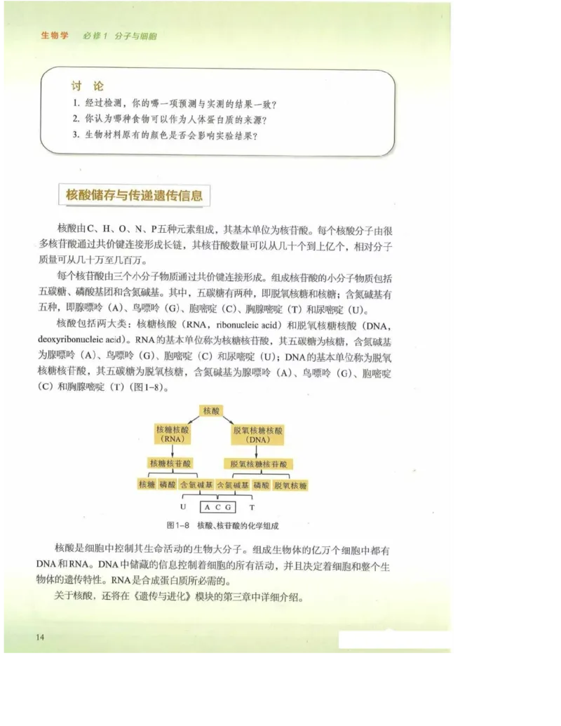 2019新浙科版高中生物必修1《分子与细胞》电子课本_高中电子课本_最新版高中全科高清电子课本_6高中生物课本_浙科版高中生物