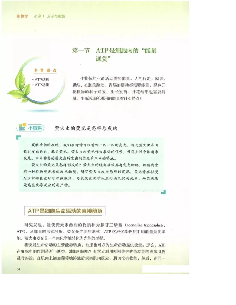 2019新浙科版高中生物必修1《分子与细胞》电子课本_高中电子课本_最新版高中全科高清电子课本_6高中生物课本_浙科版高中生物