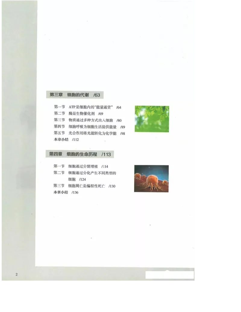 2019新浙科版高中生物必修1《分子与细胞》电子课本_高中电子课本_最新版高中全科高清电子课本_6高中生物课本_浙科版高中生物