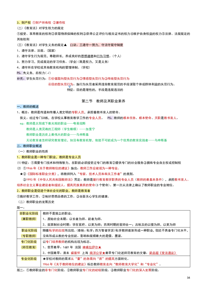 2026教招-教综docx_教资笔试知识库