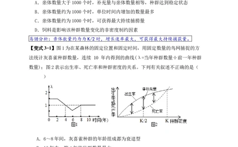 易错点13种群的&ldquo;四个&rdquo;易混点（原卷版）_新高考复习资料_2024年新高考复习资料_❤专项复习资料_完备战2024年高考生物考试易错题（新高考专用）