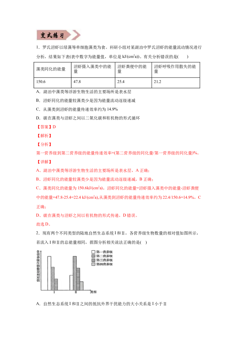 易错点16生态系统的结构和功能-2021年高考生物一轮复习易错题（教师版含解析）_新高考复习资料_2023年新高考复习资料_一轮复习_2023年新高考大一轮复习讲义