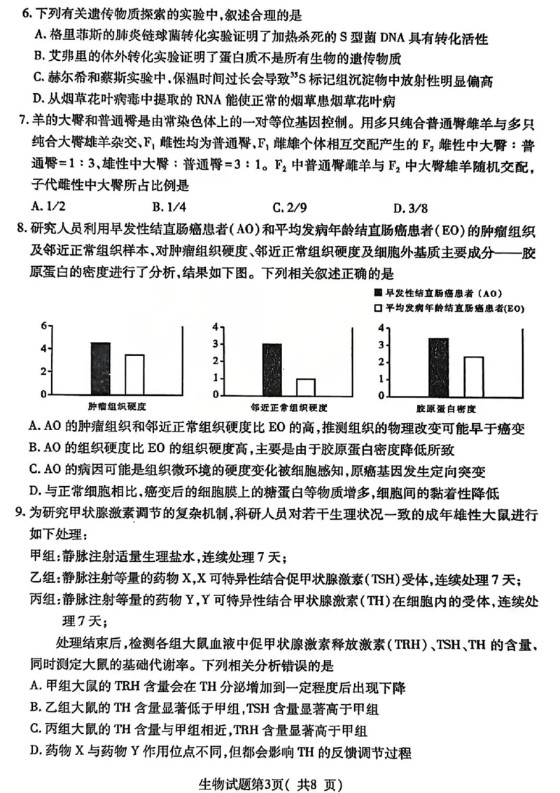 生物试题_临汾2026年高三年级质量监控第一次模拟试题及答案_2024-2026高三（6-6月题库）_2026年03月高三试卷_260326山西临汾市2026年高三年级质量监控第一次模拟测试（全科）
