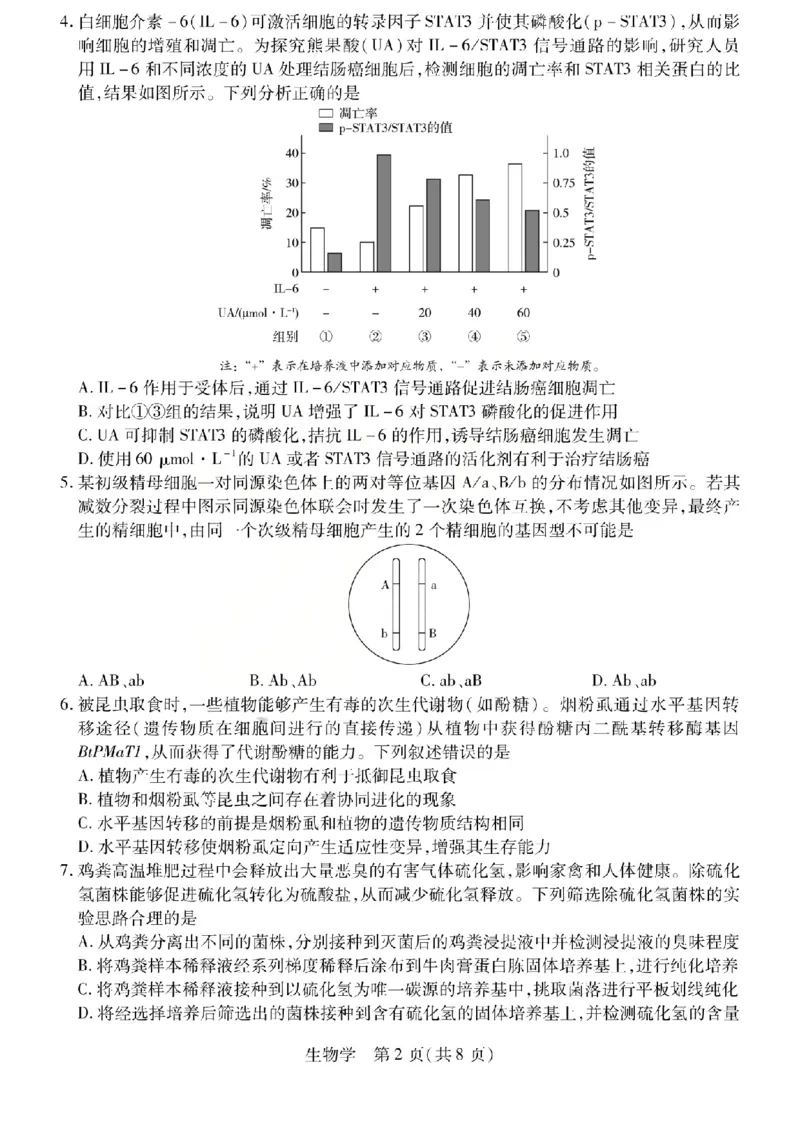 生物试题_2024-2026高三（6-6月题库）_2026年04月高三试卷_260429陕西、河南、山西天一顶尖计划（四）2026届4月联考（全科）_陕西、河南、山西天一顶尖计划（四）2026届高三4月联考生物