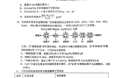 西北工业大学附属中学2026届高三下学期第十一次适应性训练化学试卷（无答案）_2024-2026高三（6-6月题库）_2026年04月高三试卷
