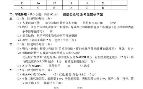 2603宁波十校高三联考生物答案_2024-2026高三（6-6月题库）_2026年03月高三试卷_260321浙江省宁波十校2026届高三3月联考（全科）_2026届浙江宁波十校高三下学期二模生物试题+答案