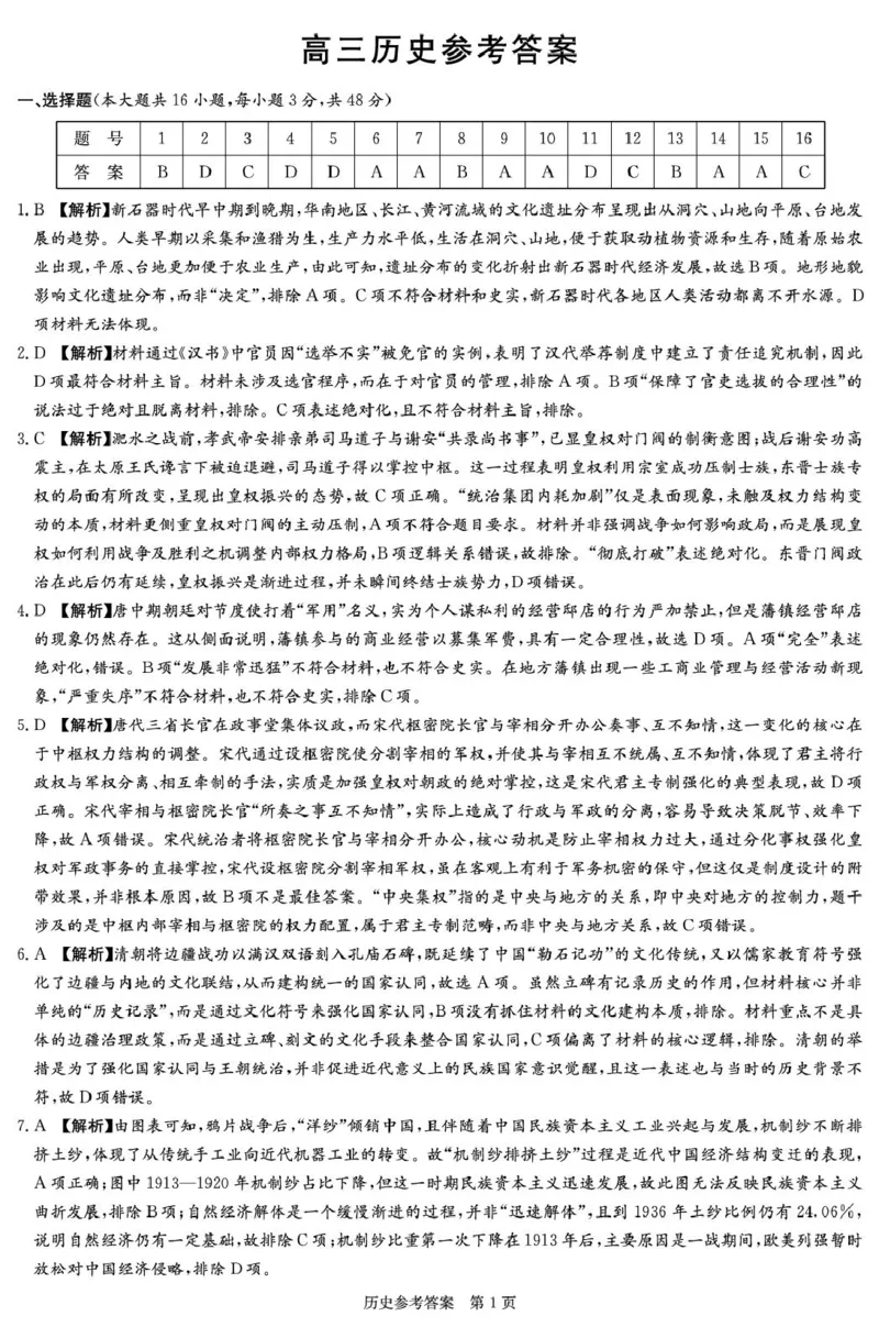 4-2-3CJ历史答案解析_2024-2026高三（6-6月题库）_2026年04月高三试卷_260409湖南新高考教研联盟暨长郡二十校联盟2026届高三第二次联考