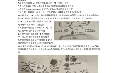 安徽省&ldquo;皖东县中联盟&rdquo;2022～2023学年第一学期高三联考生物试题及其答案_生物高考模拟题_新高考_2023年