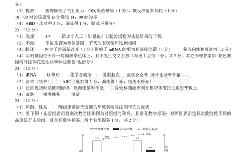 2603金丽衢参考答案及评分标准_2024-2026高三（6-6月题库）_2026年03月高三试卷_260322浙江省金丽衢十二校2025学年高三第二次联考（全科）