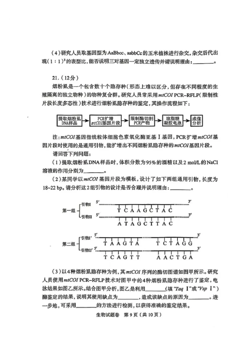 生物2026郑州高三二模试题及答案_2024-2026高三（6-6月题库）_2026年04月高三试卷_260423河南省郑州市2026年高中毕业年级第二次质量预测（全科）