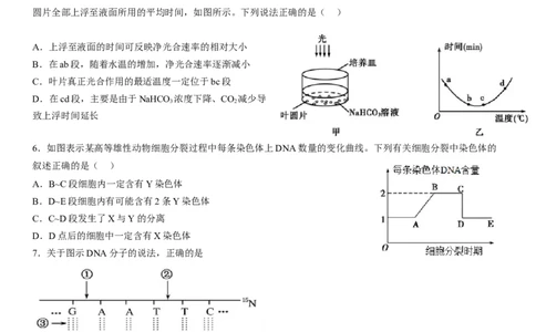 大连市第二十四中学2022-2023学年度高考适应性测试（一）生物试题_生物高考模拟题_老高考_2023年_2023辽宁省大连市第二十四中学高三上学期高考适应性测试（一模）生物