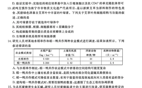 补充资料，编号：57380855.预约首发，2026届陕西安康市高三年级下学期阶段性检测生物学试题试题及参考答案2026届陕西安康市高三年级下学期阶段性检测生物学试题_2024-2026高三（6-6月题库）