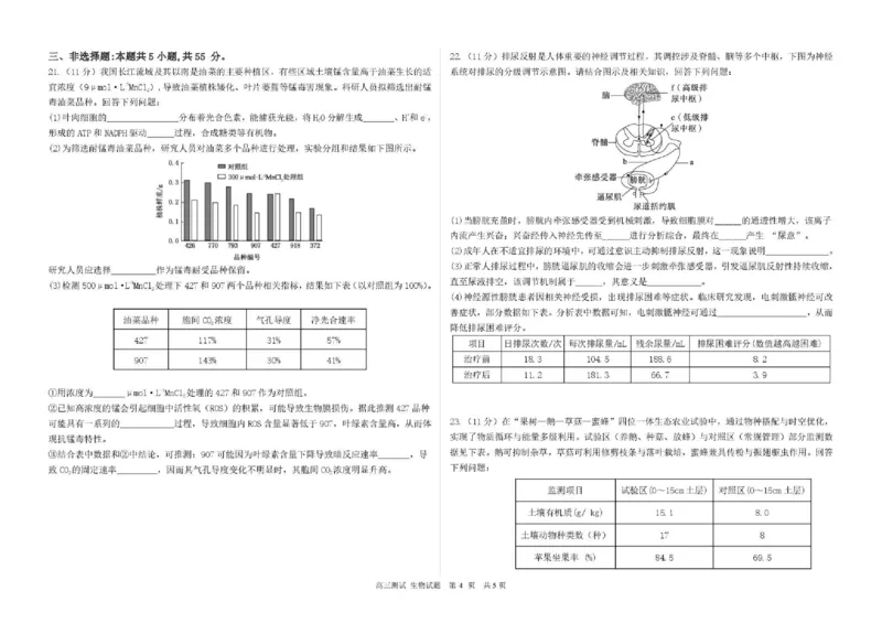 哈尔滨市第一中学、第六中学2026年2月高三零模模拟考试生物_2024-2026高三（6-6月题库）_2026年03月高三试卷