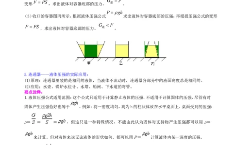《压强》全章复习与巩固（基础）知识讲解_初物_1初中物理_4初二物理人教版知识导学