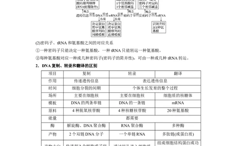 易错点14基因的表达-备战2023年高考生物考试易错题（新教材新高考）（原卷版）_新高考复习资料_2023年新高考复习资料_专项复习_备战2023年高考生物考试易错题（新教材新高考）