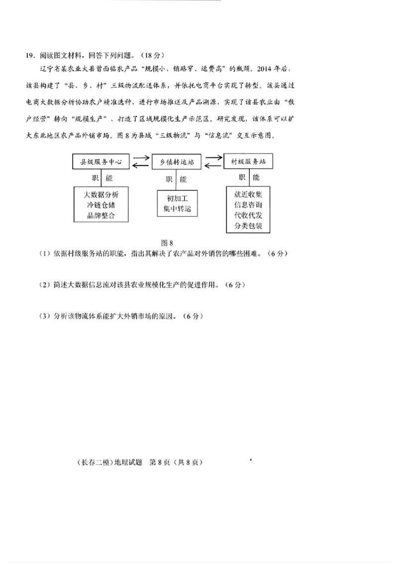地理_长春市2026届高三质量监测(二)_2024-2026高三（6-6月题库）_2026年04月高三试卷_260410吉林省长春市2026届高三质量监测（二）长春二模（全科）