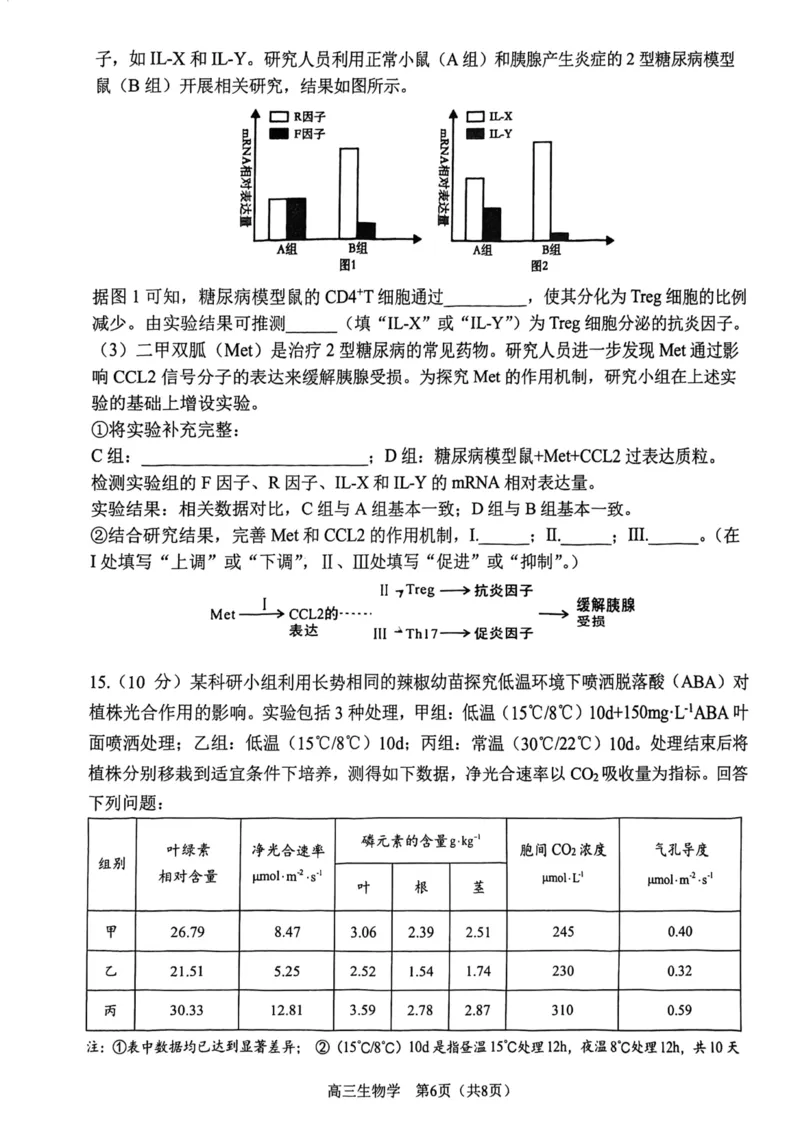 南开区2026高三一模生物试卷_2024-2026高三（6-6月题库）_2026年04月高三试卷_260405天津南开区2026届高考一模（全科）