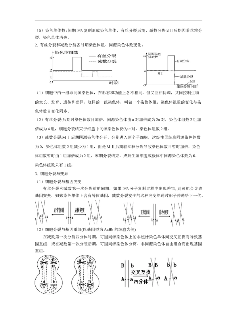 易错点10细胞分裂过程中物质或结构变化分析-备战2023年高考生物考试易错题（全国通用）（原卷版）_通用版（老高考）复习资料_2023年复习资料_专项复习