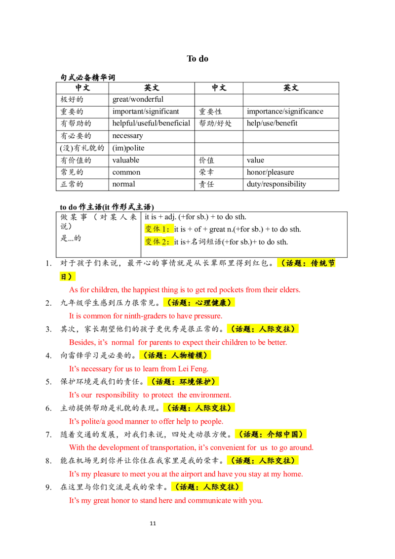 中考英语作文句式训练-教师版_中考知识库