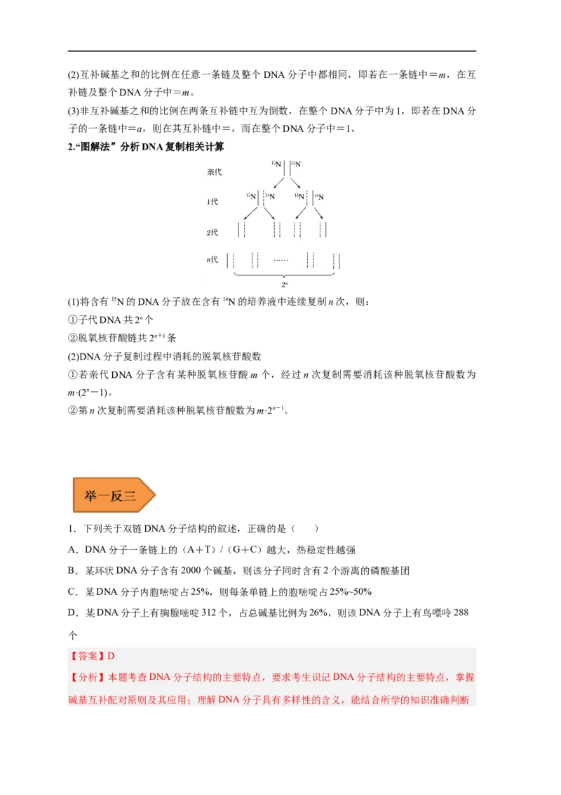 易错点13DNA的结构及复制-备战2023年高考生物考试易错题（新教材新高考）（解析版）_新高考复习资料_2023年新高考复习资料_专项复习_备战2023年高考生物考试易错题（新教材新高考）