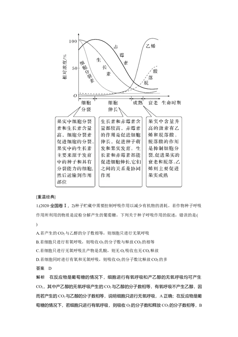 微专题3　种子形成与萌发_新高考复习资料_2023年新高考复习资料_一轮复习_2023年新高考大一轮复习讲义_2023年高考生物一轮复习讲义（新人教新高考）_赠补充习题
