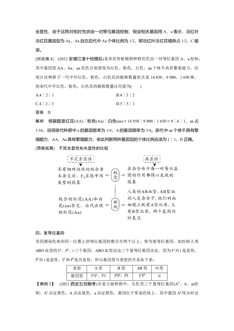 微专题9　分离定律遗传特例全扫描_新高考复习资料_2023年新高考复习资料_一轮复习_2023年新高考大一轮复习讲义_2023年高考生物一轮复习讲义（新人教新高考）_赠补充习题