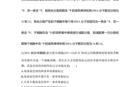 微专题8细胞分裂过程中的同位素标记问题_通用版（老高考）复习资料_2023年复习资料_一轮复习_2023年高考生物一轮复习讲义+课件（全国版）_2023年高考生物一轮复习讲义（全国版）
