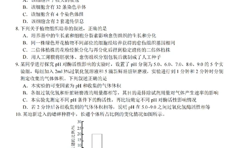 生物卷-2602浙南七彩精诚金兰_2024-2026高三（6-6月题库）_2026年03月高三试卷_260301浙江省2026届高三2月返校考七彩阳光、浙南名校、精诚联盟、金兰教育（全科）