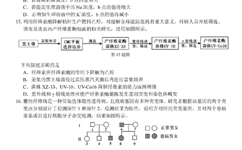 生物卷-2602浙南七彩精诚金兰_2024-2026高三（6-6月题库）_2026年03月高三试卷_260301浙江省2026届高三2月返校考七彩阳光、浙南名校、精诚联盟、金兰教育（全科）