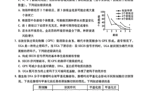 生物试题卷--广西壮族自治区柳州市2026届高三年级高考适应性考试_2024-2026高三（6-6月题库）_2026年04月高三试卷_260417广西壮族自治区柳州市2026届高三年级高考适应性考试