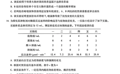 生物试题卷--广西壮族自治区柳州市2026届高三年级高考适应性考试_2024-2026高三（6-6月题库）_2026年04月高三试卷_260417广西壮族自治区柳州市2026届高三年级高考适应性考试