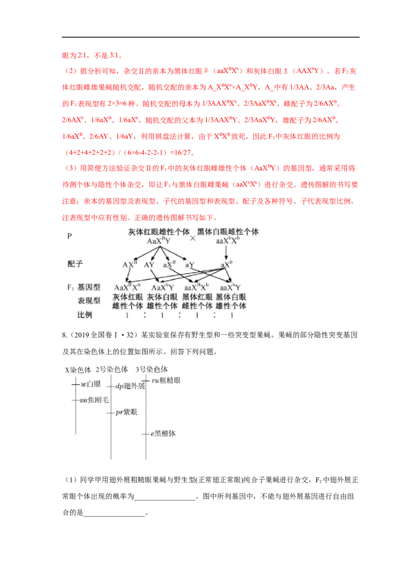 易错点11关于实验设计的遗传题-备战2023年高考生物考试易错题（全国通用）（解析版）_通用版（老高考）复习资料_2023年复习资料_专项复习_备战2023年高考生物考试易错题（全国通用）
