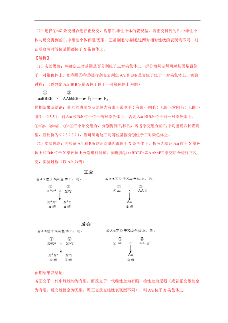 易错点11关于实验设计的遗传题-备战2023年高考生物考试易错题（全国通用）（解析版）_通用版（老高考）复习资料_2023年复习资料_专项复习_备战2023年高考生物考试易错题（全国通用）