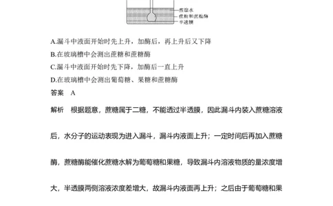 微专题2深度分析渗透作用装置图_通用版（老高考）复习资料_2023年复习资料_一轮复习_2023年高考生物一轮复习讲义+课件（全国版）_2023年高考生物一轮复习讲义（全国版）_赠补充习题