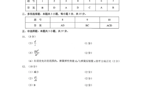贵州省贵阳市2026年高三年级2月适应性考试（一）(贵阳一模)物理试卷答案_2024-2026高三（6-6月题库）_2026年03月高三试卷_260301贵州省贵阳市2026年高三年级2月适应性考试（一）（全科）