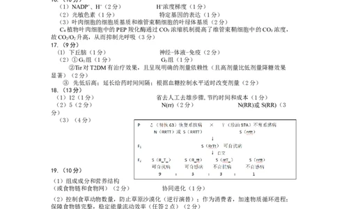 绵阳市2026年高考适应性考试生物答案_2024-2026高三（6-6月题库）_2026年04月高三试卷_260424四川省绵阳市2026年高考适应性考试（绵阳三诊）（全科）