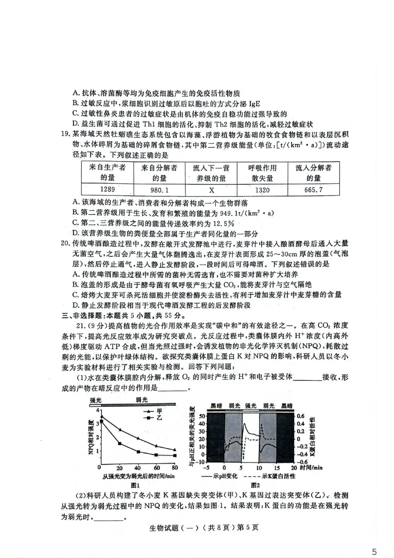 聊城市2026年普通高中学业水平等级考试模拟卷生物_2024-2026高三（6-6月题库）_2026年03月高三试卷_260313山东省聊城市2026年普通高中学业水平等级考试模拟卷（聊城一模）（全科）