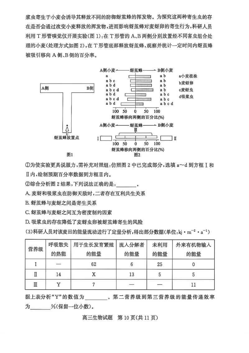 山东省滨州市2026届高三年级一模考试生物_2024-2026高三（6-6月题库）_2026年03月高三试卷_260315山东省滨州市2026届高三年级一模考试（滨州一模）（全科）