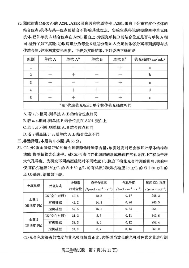山东省滨州市2026届高三年级一模考试生物_2024-2026高三（6-6月题库）_2026年03月高三试卷_260315山东省滨州市2026届高三年级一模考试（滨州一模）（全科）