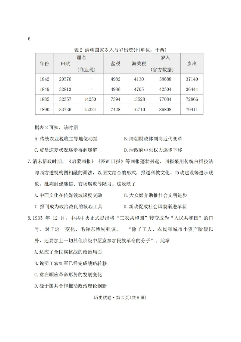历史_2024-2026高三（6-6月题库）_2026年04月高三试卷_260402云南昆明市普通高中2026届高三3月复习教学质量诊断（全科）_云南昆明市普通高中2026届高三3月复习教学质量诊断历史