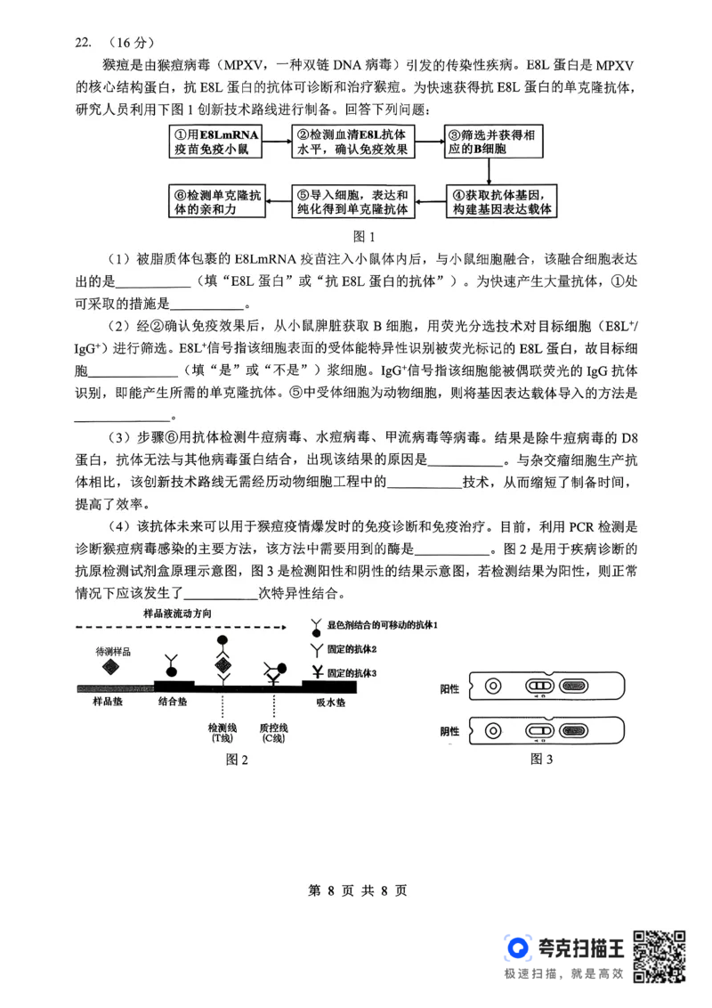孝感市楚天协作体高三下学期3月联考生物_2024-2026高三（6-6月题库）_2026年03月高三试卷_260322湖北省孝感市楚天协作体高三下学期3月联考（全科）