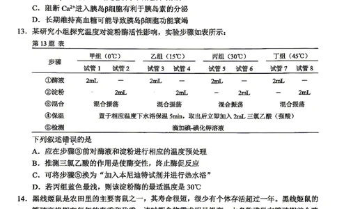 生物试题_2024-2026高三（6-6月题库）_2026年04月高三试卷_260412浙江省温州市2026届温州市普通高中高三年级第二次适应性考试（全科）