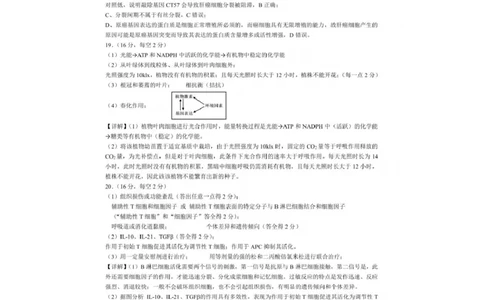 湖北孝感市楚天协作体2025-2026学年高三下学期开学考试生物试题参考答案_2024-2026高三（6-6月题库）_2026年02月高三试卷_2602272026年湖北省高三2月检测试卷（全科）