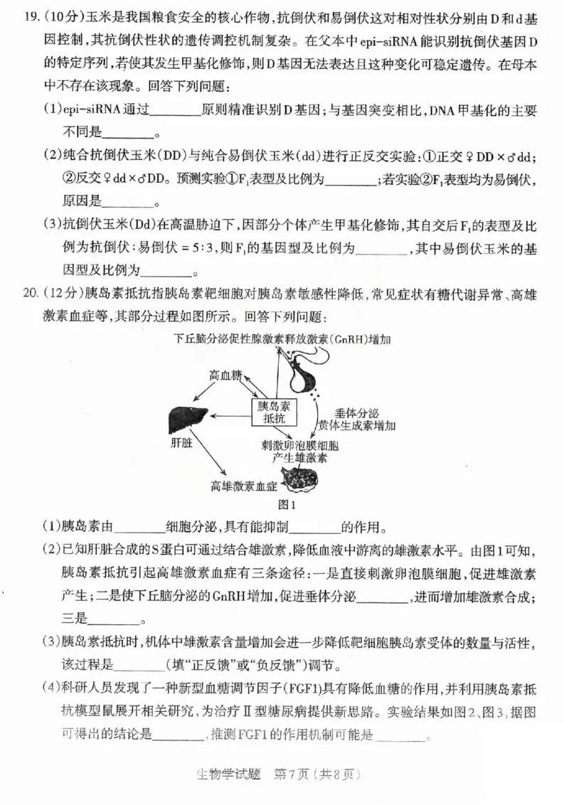 生物试题卷-2026太原高考一模生物卷_2024-2026高三（6-6月题库）_2026年03月高三试卷_260328山西省太原市2026届高三年级模拟考试（一）（全科）_2026太原高考一模生物
