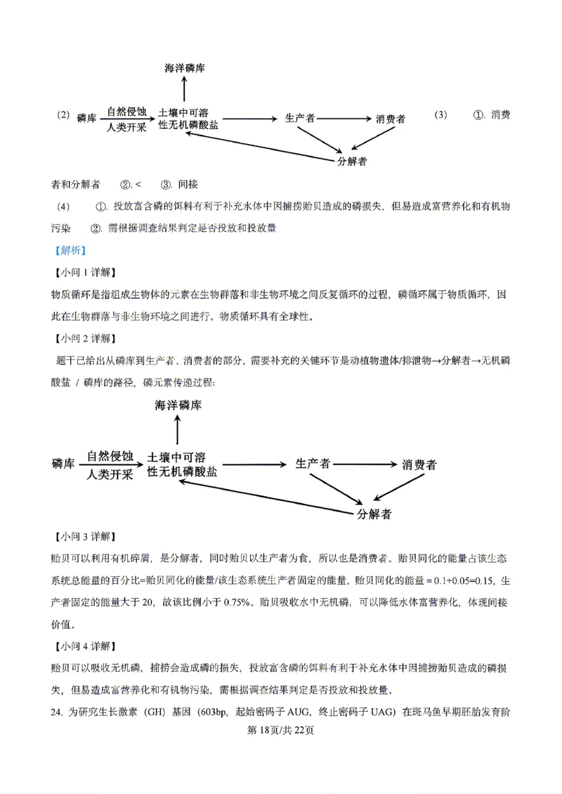 生物2026届辽宁省实验中学高三下学期4月高考模拟考试_2024-2026高三（6-6月题库）_2026年04月高三试卷_2604292026届辽宁省实验中学高三下学期4月高考模拟（全科）