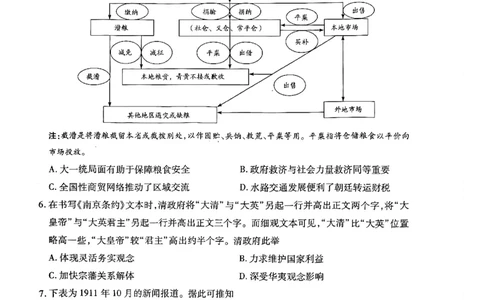天一大联考河南高三开学素质评价历史试题_2024-2026高三（6-6月题库）_2026年03月高三试卷_260308天一大联考河南高三开学素质评价（全科）