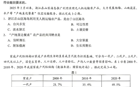 地理试题卷_2024-2026高三（6-6月题库）_2026年04月高三试卷_260428重庆市重庆八中高2026届4月强化训练（三）（全科）
