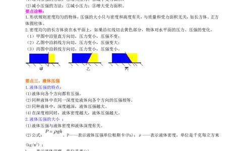 《压强》全章复习与巩固（提高）知识讲解_初物_1初中物理_北京四中内部教案初二物理_《压强》全章复习与巩固(提高)